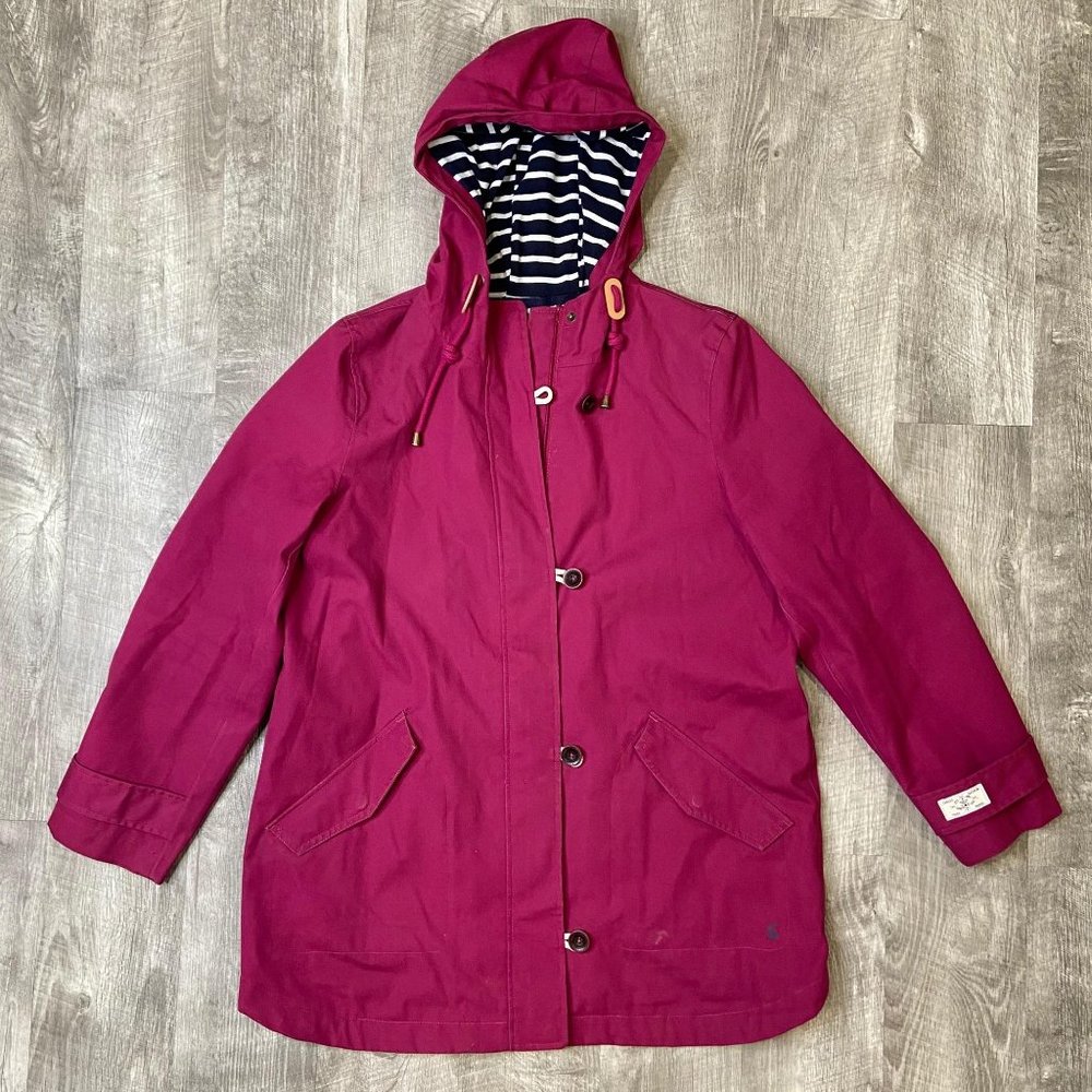 Joules - Ladies Rain Coat - 3/4 Length - Berry